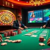 Vivez un gameplay palpitant dans un casino en ligne France avec des jetons colorés et une action de poker captivante.