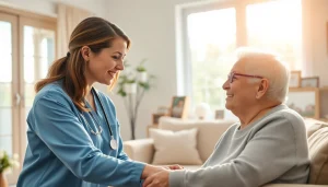 Provide care at home with compassion in a welcoming living room setting.