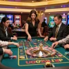 Experience the thrill of live roulette gameplay, focusing on a vibrant table with nano banana flash spinning wheel