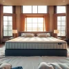 Enhance your sleep with the luxurious stearns and foster king box spring, featuring elegant design.