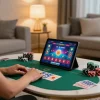 Catching a thrilling moment in online gaming at casino americani online, with a player engaged in poker