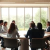 Mediation session emphasizing collaboration in a professional setting.