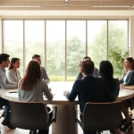 Mediation session emphasizing collaboration in a professional setting.