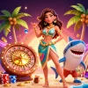 Engage in thrilling activities at UFABET with a glamorous theme of online casino gaming featuring vibrant characters and elements.