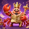 Engage with the thrilling xx7 game in a vibrant casino scene featuring a golden crab emperor and lottery elements.