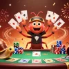 Critiquez les casinos en ligne avec des cartes et des jetons dans une illustration dynamique sur les avis de casino en ligne