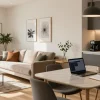 Monteurzimmer Hannover in modernem Apartment mit komfortabler Einrichtung und arbeitsfreundlicher Atmosphäre.