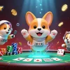 Gioca con il coinpoker bonus in un casinò spaziale, circondato da gettoni e chip.