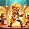 Experience link vào DA88 with vibrant casino action, featuring dynamic characters and treasures in a stunning scene.