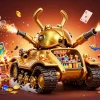 Experience a thrilling casino adventure with sun win as a golden beetle tank reveals a miniature casino.