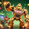 Experience the excitement of gaming at Sunwin Official with a dynamic 3D illustration showcasing thrilling casino elements.
