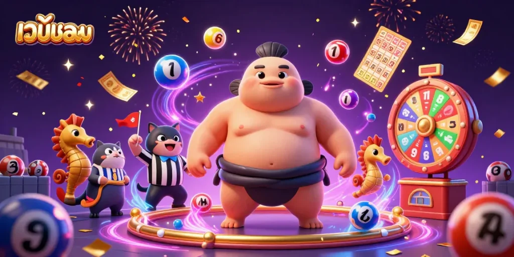 Engage with เว็บบอล in a vibrant 3D underwater casino scene of excitement.