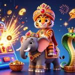 Experience the thrill of yaar win with a vibrant casino scene featuring iconic gaming symbols and characters.