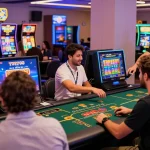Exciting gaming experience at credit card casinos on https://bhma.org.uk/ with players enjoying vibrant slot machines and engaging live dealer tables.