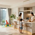 Tanjong Rhu Residences Price displayed in a modern family-friendly show flat with bright interiors and vibrant views.